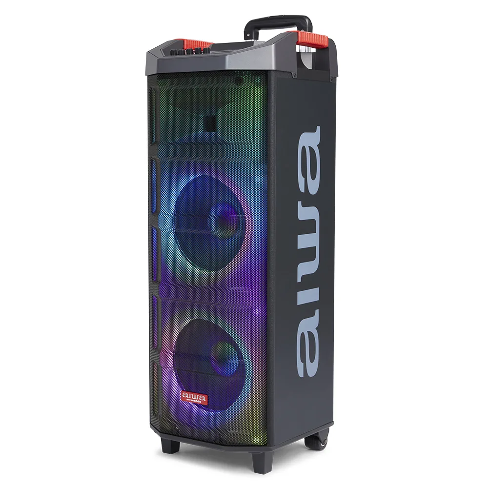 Aiwa Ηχείο Karaoke με Ασύρματα Μικρόφωνα και Εφέ Φωτισμού KBTUS-710 Μαύρο Aiwa Ηχείο Karaoke με Ασύρματα Μικρόφωνα και Εφέ Φωτισμού KBTUS-710 Μαύρο - Image 1