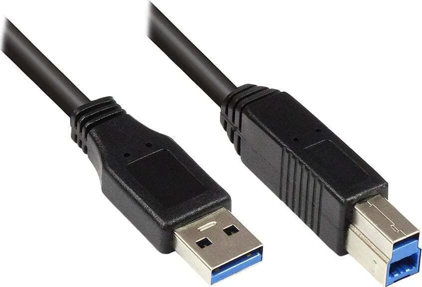 Alcasa Alcasa 2710-s002 Καλώδιο Usb Usb 3.2 Gen 1 3.1 Gen 1 0,2 M Usb A Usb B Μαύρο Alcasa Alcasa 2710-s002 Καλώδιο Usb Usb 3.2 Gen 1 3.1 Gen 1 0,2 M Usb A Usb B Μαύρο - Image 1