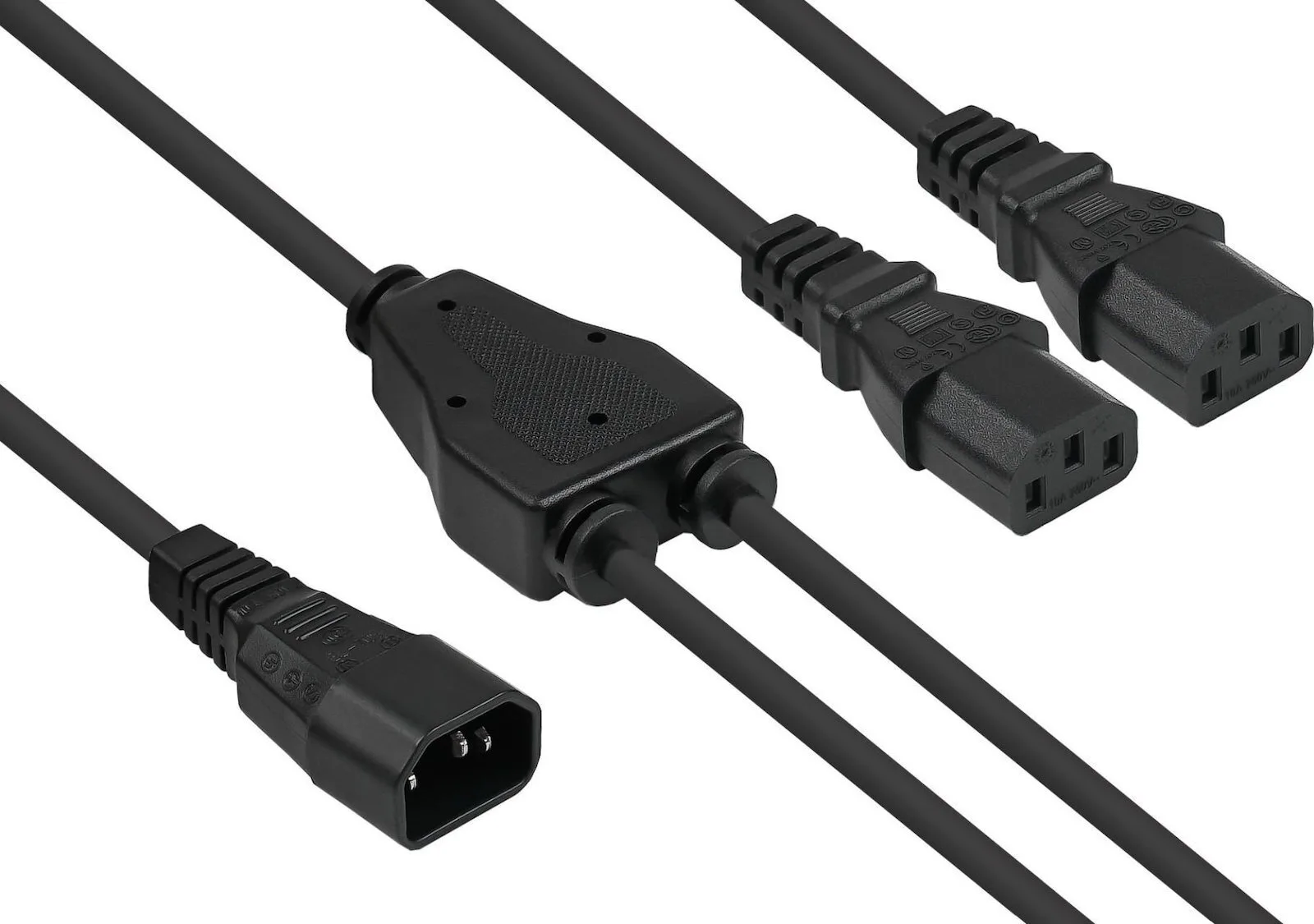 Alcasa IEC C14 / IEC C13 - IEC C14 / IEC C13 Cable 0.3m Μαύρο Alcasa IEC C14 / IEC C13 - IEC C14 / IEC C13 Cable 0.3m Μαύρο - Image 1