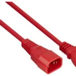 Alcasa IEC C14 / IEC C13 - IEC C14 / IEC C13 Cable 20m Κόκκινο