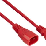 Alcasa IEC C14 - IEC C14 Cable 5m Κόκκινο