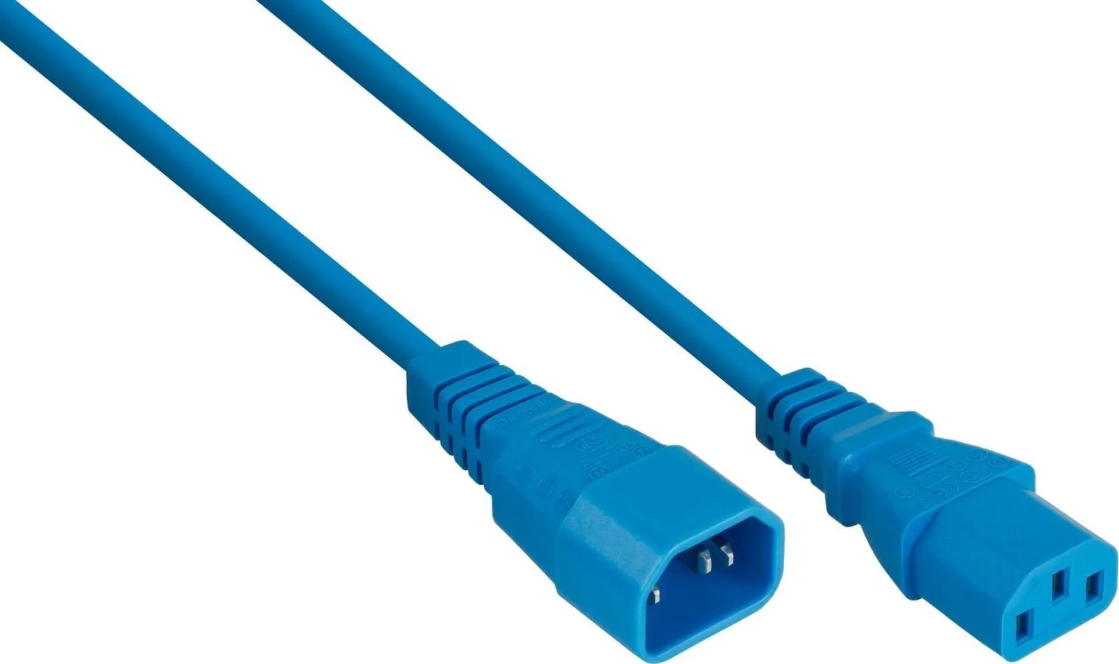 Alcasa IEC C14 - IEC C14 Cable 5m Μπλε Alcasa IEC C14 - IEC C14 Cable 5m Μπλε - Image 1