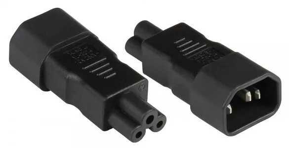 Alcasa IEC C14 / IEC C5 - IEC C14 / IEC C5 Cable 0.11m Μαύρο Alcasa IEC C14 / IEC C5 - IEC C14 / IEC C5 Cable 0.11m Μαύρο - Image 1