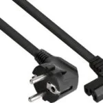 Alcasa IEC C15 - IEC C15 Cable 0.5m Μαύρο