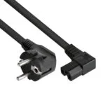 Alcasa IEC C15 - IEC C15 Cable 1m Μαύρο