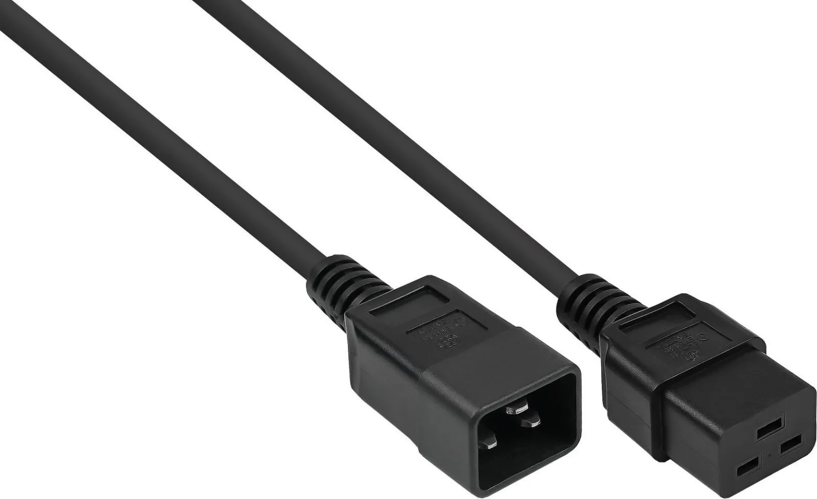 Alcasa IEC C20 / IEC C13 - IEC C20 / IEC C13 Cable 5m Μαύρο Alcasa IEC C20 / IEC C13 - IEC C20 / IEC C13 Cable 5m Μαύρο - Image 1