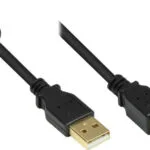Alcasa Regular USB 2.0 to micro USB Cable Μαύρο 3m 1τμχ