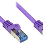 Alcasa S/FTP Cat.6a (Gigabit) Καλώδιο Δικτύου Ethernet 1.5m Μωβ