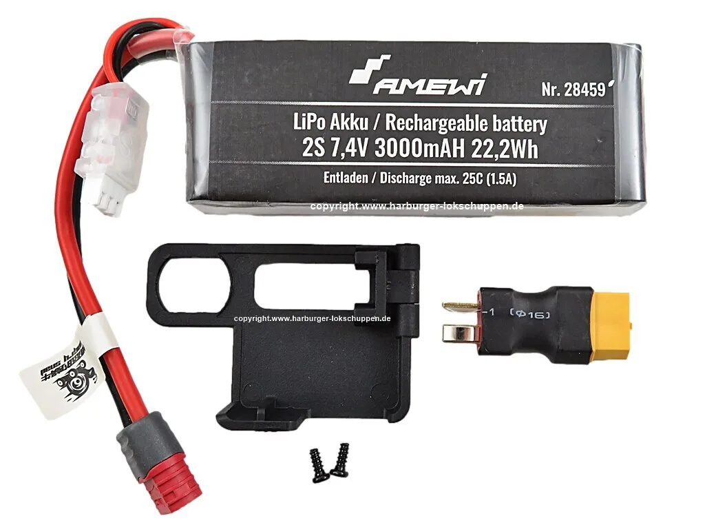 Amewi Μπαταρία Li-Po 7.4V 3000mAh 25C 2S T-Plug για Τηλεκατευθυνόμενο 2τμχ Amewi Μπαταρία Li-Po 7.4V 3000mAh 25C 2S T-Plug για Τηλεκατευθυνόμενο 2τμχ - Image 1
