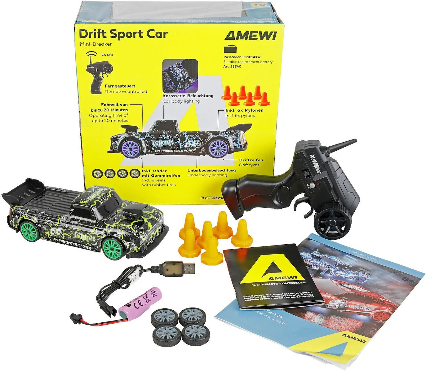 Amewi Τηλεκατευθυνόμενο Αυτοκίνητο Drift Πράσινο Amewi Τηλεκατευθυνόμενο Αυτοκίνητο Drift Πράσινο - Image 1