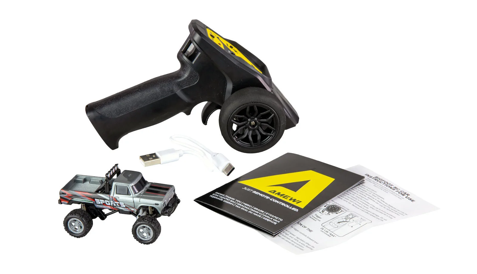 Amewi Die Cast Τηλεκατευθυνόμενο Αυτοκίνητο Monster Truck Γκρι Amewi Die Cast Τηλεκατευθυνόμενο Αυτοκίνητο Monster Truck Γκρι - Image 1