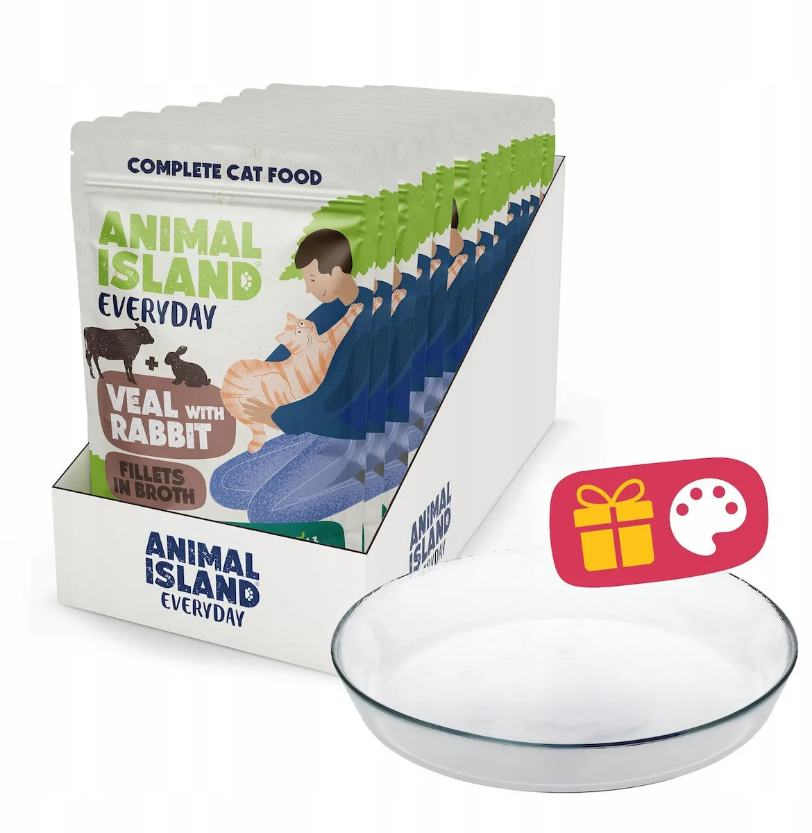 Animal Island Υγρή Τροφή για Γάτες με Κουνέλι 12x85gr Animal Island Υγρή Τροφή για Γάτες με Κουνέλι 12x85gr - Image 1