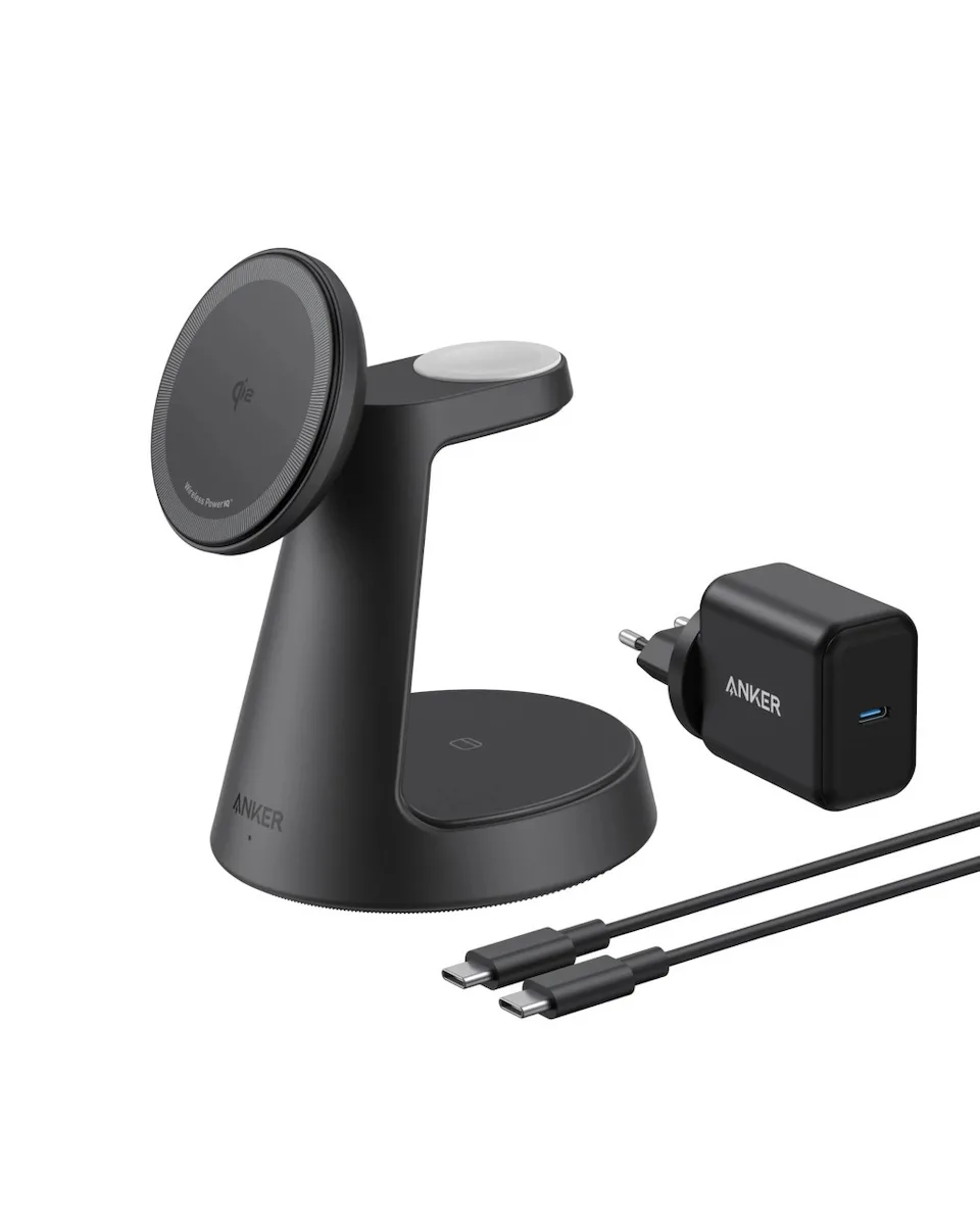 Anker Ασύρματος Φορτιστής Qi2 και Καλώδιο USB-C - USB-C 15W Charger and Cable Included (MagGo 3-in-1) Anker Ασύρματος Φορτιστής Qi2 και Καλώδιο USB-C - USB-C 15W Charger and Cable Included (MagGo 3-in-1) - Image 1