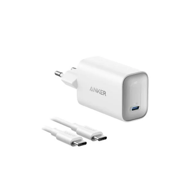 Anker Φορτιστής με Θύρα USB-C και Καλώδιο USB-C - USB-C 100W Λευκός (Nano) Anker Φορτιστής με Θύρα USB-C και Καλώδιο USB-C - USB-C 100W Λευκός (Nano) - Image 1