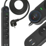 Art Πολύπριζο 4 Θέσεων με 2 USB-A, USB-C και Καλώδιο 3m