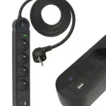 Art Πολύπριζο 4 Θέσεων με USB-A, USB-C και Καλώδιο 3m