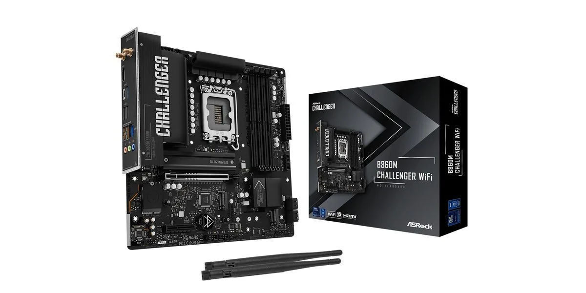 ASRock B860M Challenger WiFi Motherboard Micro ATX με Intel 1851 Socket 90-MXBUP0-A0UAYZ ASRock B860M Challenger WiFi Motherboard Micro ATX με Intel 1851 Socket 90-MXBUP0-A0UAYZ - Image 1