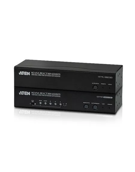 Aten Kvm Extender Usb Vga Dual View W Audio Rs-232 300m Ce775-at-g Aten Kvm Extender Usb Vga Dual View W Audio Rs-232 300m Ce775-at-g - Image 1