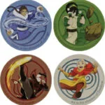 Avatar Last Airbender Set 4 Embossed Metal Coasters