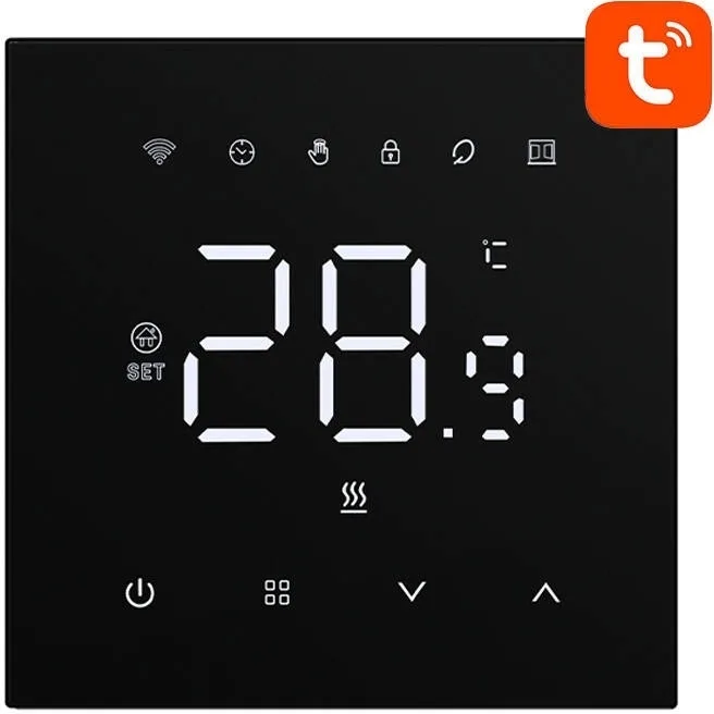 Avatto WT410-BH-3A-B Ψηφιακός Θερμοστάτης Χώρου Smart με Οθόνη Αφής και Wi-Fi Avatto WT410-BH-3A-B Ψηφιακός Θερμοστάτης Χώρου Smart με Οθόνη Αφής και Wi-Fi - Image 1