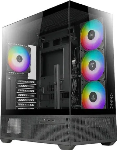 Azza Gaming Midi Tower Κουτί Υπολογιστή με Πλαϊνό Παράθυρο και ARGB Φωτισμό Μαύρο Azza Gaming Midi Tower Κουτί Υπολογιστή με Πλαϊνό Παράθυρο και ARGB Φωτισμό Μαύρο - Image 1