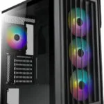 Azza Torrent Gaming Midi Tower Κουτί Υπολογιστή με Πλαϊνό Παράθυρο Μαύρο
