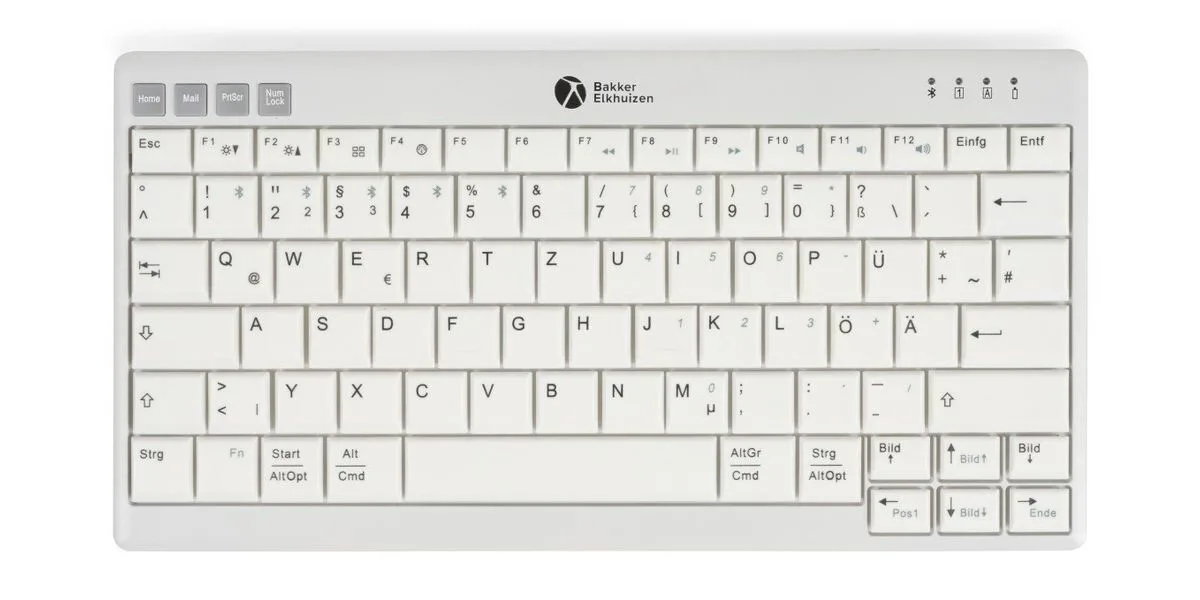 Bakker Elkhuizen UltraBoard 950 V2 Ασύρματο Bluetooth Πληκτρολόγιο Αγγλικό UK Λευκό Bakker Elkhuizen UltraBoard 950 V2 Ασύρματο Bluetooth Πληκτρολόγιο Αγγλικό UK Λευκό - Image 1