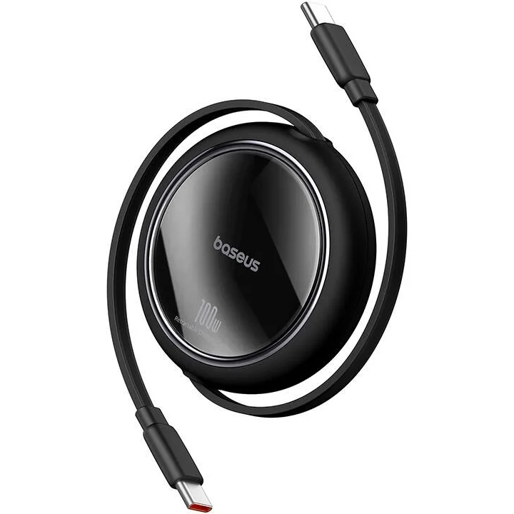 Baseus Free2Draw Retractable USB 2.0 Cable USB-C male - USB-C 100W PD Μαύρο 1m P10364500111-00 Baseus Free2Draw Retractable USB 2.0 Cable USB-C male - USB-C 100W PD Μαύρο 1m P10364500111-00 - Image 1