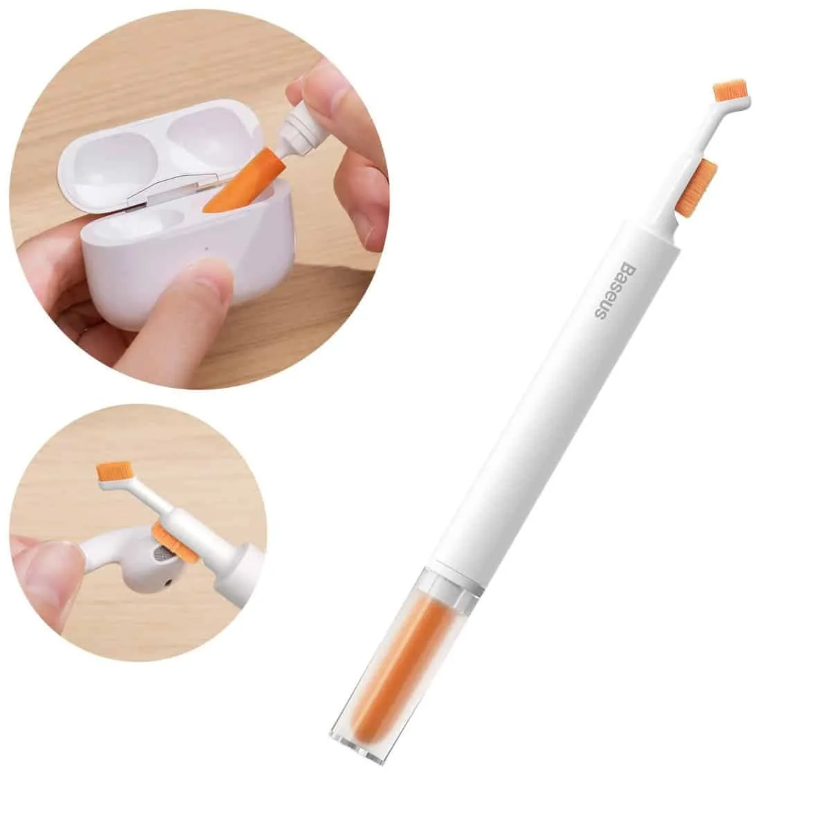 Baseus Headphone Cleaning Brush Θήκη Πλαστική σε Λευκό χρώμα για Apple AirPods 1 / AirPods 2 Baseus Headphone Cleaning Brush Θήκη Πλαστική σε Λευκό χρώμα για Apple AirPods 1 / AirPods 2 - Image 1