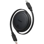 Baseus Mini Retractable USB 2.0 Cable USB-C male - USB-C 60W PD Μαύρο 1m P10364500111-01
