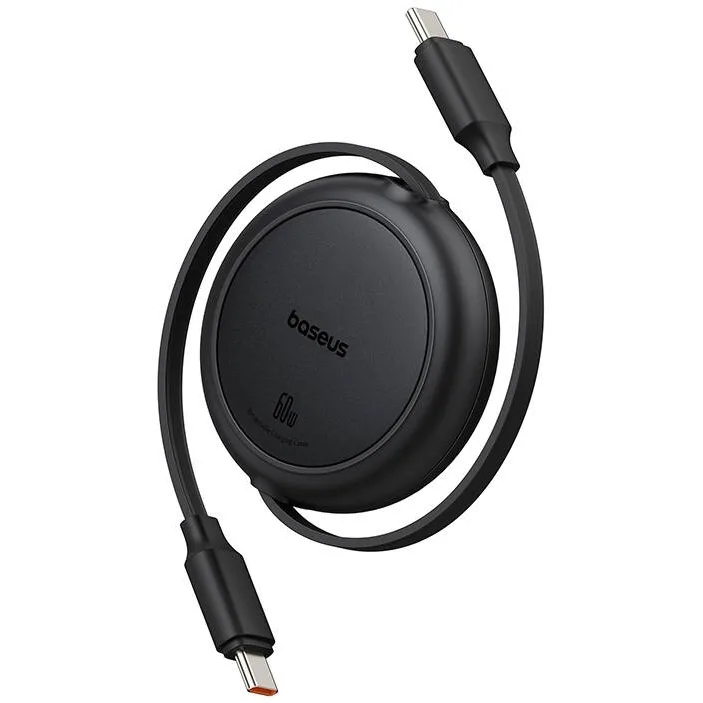 Baseus Mini Retractable USB 2.0 Cable USB-C male - USB-C 60W PD Μαύρο 1m P10364500111-01 Baseus Mini Retractable USB 2.0 Cable USB-C male - USB-C 60W PD Μαύρο 1m P10364500111-01 - Image 1