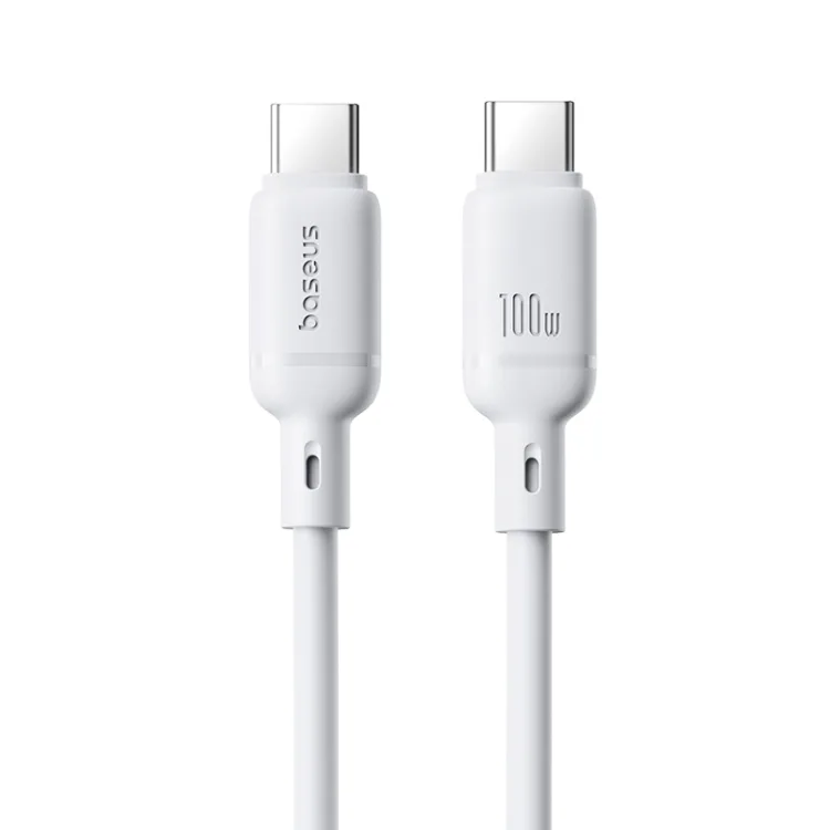 Baseus Series USB 2.0 Cable USB-C male - USB-C 100W Λευκό 1m P10377704213-00 Baseus Series USB 2.0 Cable USB-C male - USB-C 100W Λευκό 1m P10377704213-00 - Image 1