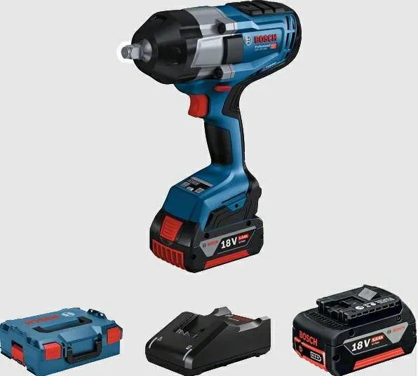 Bosch GDS 18V-1000 Brushless Μπουλονόκλειδο Μπαταρίας 18V 2x5Ah με Υποδοχή 1/2" Bosch GDS 18V-1000 Brushless Μπουλονόκλειδο Μπαταρίας 18V 2x5Ah με Υποδοχή 1/2" - Image 1