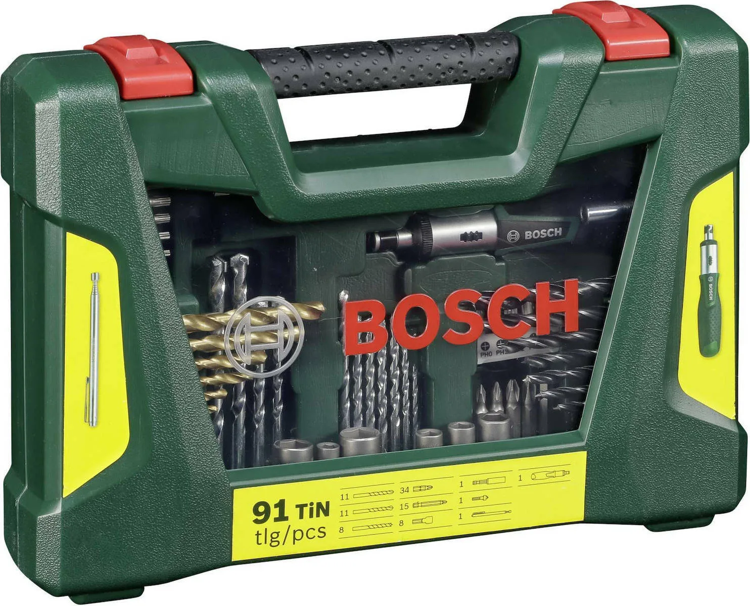 Bosch V-Line Σετ 91 Τρυπάνια Τιτανίου με Κυλινδρικό Στέλεχος για Μέταλλο και Ξύλο 2607017195 Bosch V-Line Σετ 91 Τρυπάνια Τιτανίου με Κυλινδρικό Στέλεχος για Μέταλλο και Ξύλο 2607017195 - Image 1
