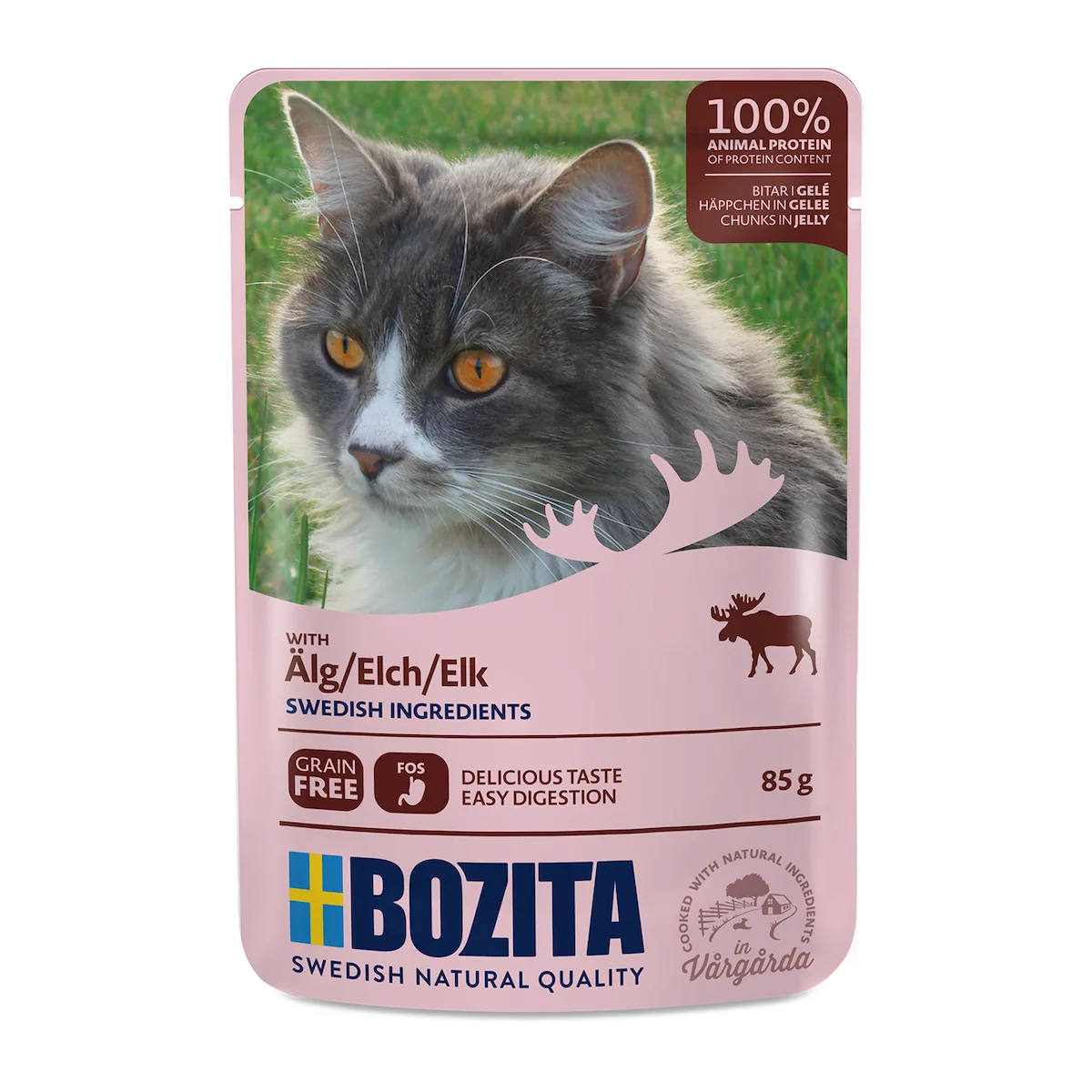 Bozita Chunks In Sause Υγρή Τροφή για Ενήλικες Γάτες σε Φακελάκι με Ελάφι 85gr Bozita Chunks In Sause Υγρή Τροφή για Ενήλικες Γάτες σε Φακελάκι με Ελάφι 85gr - Image 1