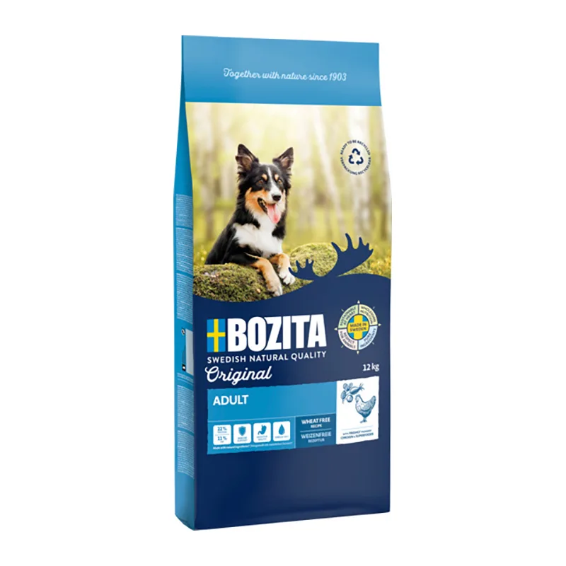 Bozita Original 12kg Ξηρά Τροφή χωρίς Γλουτένη για Ενήλικους Σκύλους με Κοτόπουλο Bozita Original 12kg Ξηρά Τροφή χωρίς Γλουτένη για Ενήλικους Σκύλους με Κοτόπουλο - Image 1