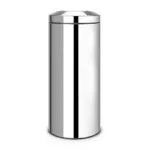 Brabantia Flame Guard Κάδος Απορριμμάτων από Ανοξείδωτο Ατσάλι Brilliant Steel 30lt 647074
