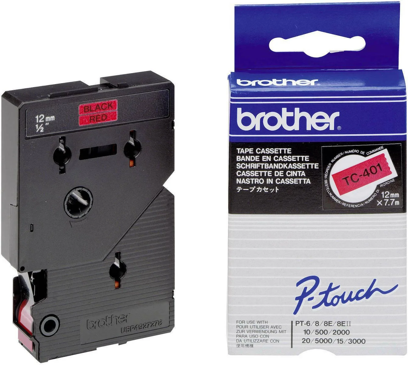 Brother TC-401 Ταινία Ετικετογράφου 7.7m x 12mm σε Μαύρο Χρώμα TC-401 Brother TC-401 Ταινία Ετικετογράφου 7.7m x 12mm σε Μαύρο Χρώμα TC-401 - Image 1