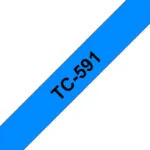 Brother TC-591 Ταινία Ετικετογράφου 7.7m x 9mm σε Μπλε Χρώμα TC-591