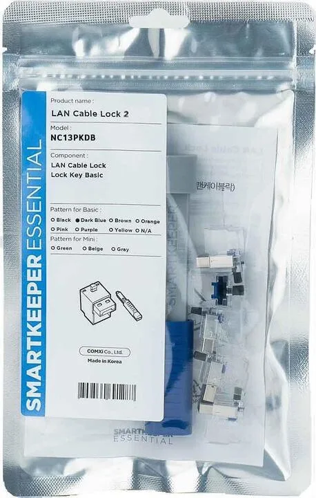 Cable Locks Smartkeeper Nc13p1db 12 X Lan 2 Without Lock Key Dark Blue Cable Locks Smartkeeper Nc13p1db 12 X Lan 2 Without Lock Key Dark Blue - Image 1