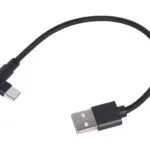 Cablexpert Angle (90°) / Braided USB 2.0 Cable USB-C male - USB-A Μαύρο 0.2m CC-USB2-AMCML-0.2M