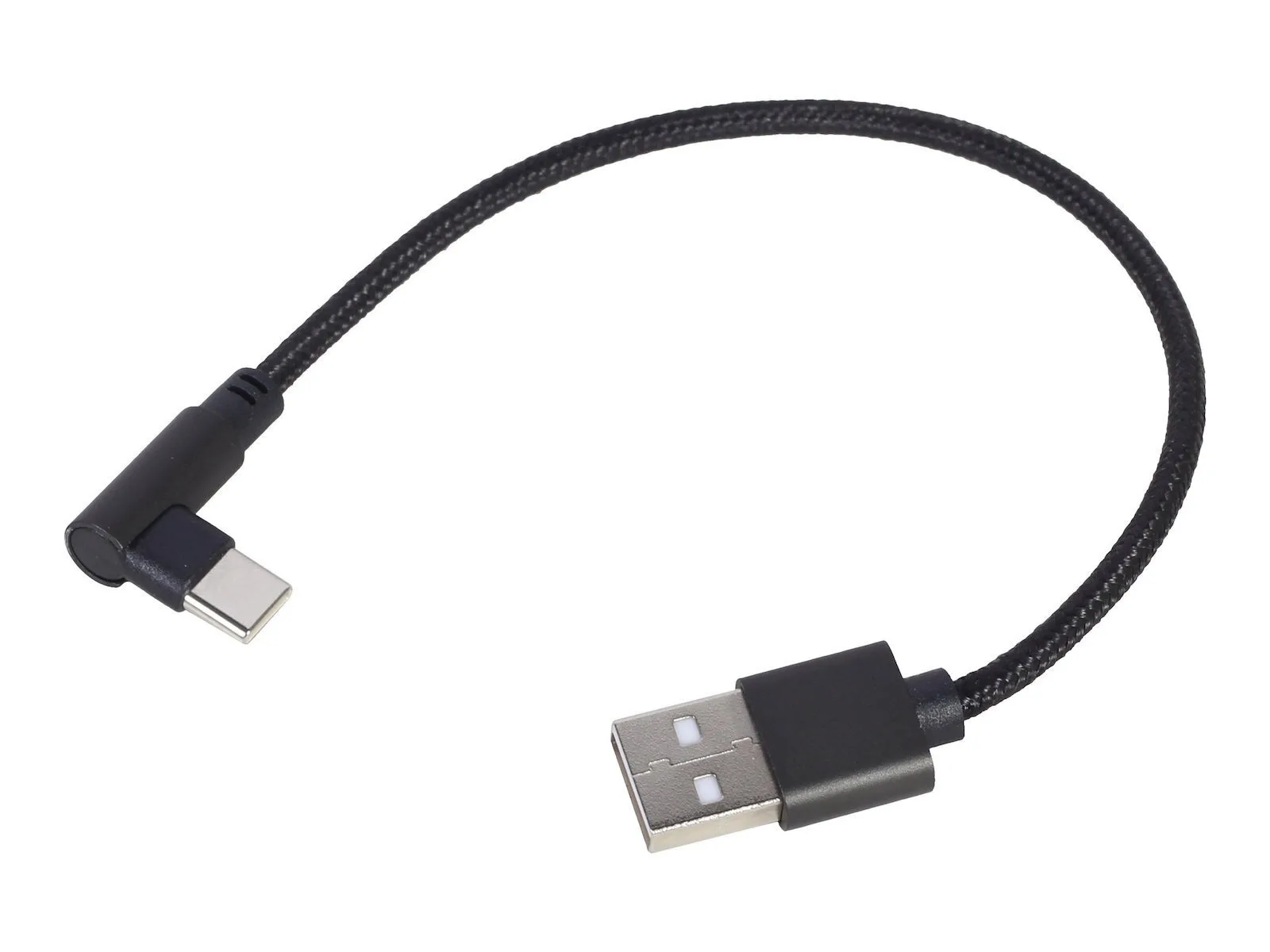 Cablexpert Angle (90°) / Braided USB 2.0 Cable USB-C male - USB-A Μαύρο 0.2m CC-USB2-AMCML-0.2M Cablexpert Angle (90°) / Braided USB 2.0 Cable USB-C male - USB-A Μαύρο 0.2m CC-USB2-AMCML-0.2M - Image 1