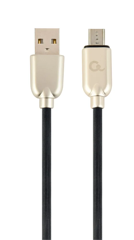 Cablexpert Braided USB 2.0 to micro USB Cable Μαύρο 2m (CC-USB2R-AMMBM-2M) Cablexpert Braided USB 2.0 to micro USB Cable Μαύρο 2m (CC-USB2R-AMMBM-2M) - Image 1