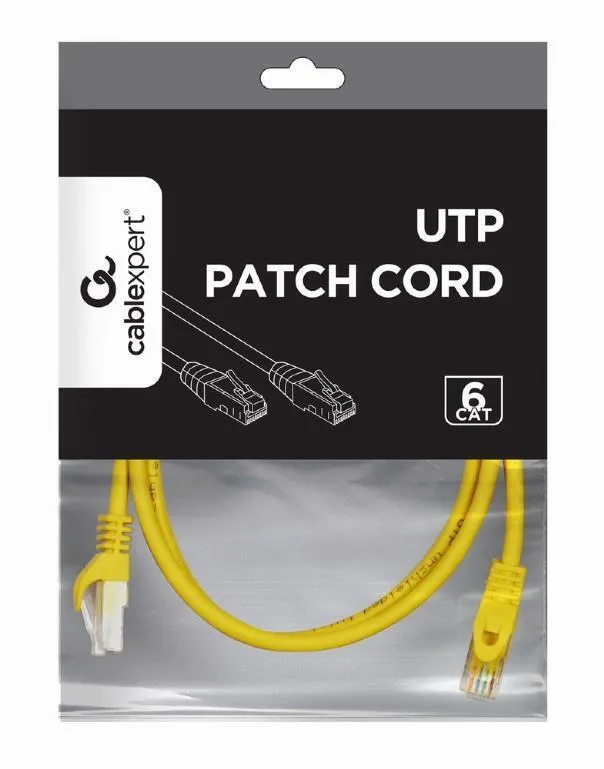 Cablexpert U/UTP Cat.6 (Gigabit) Καλώδιο Δικτύου Ethernet 0.5m Κίτρινο UTP050-YELLOW Cablexpert U/UTP Cat.6 (Gigabit) Καλώδιο Δικτύου Ethernet 0.5m Κίτρινο UTP050-YELLOW - Image 1