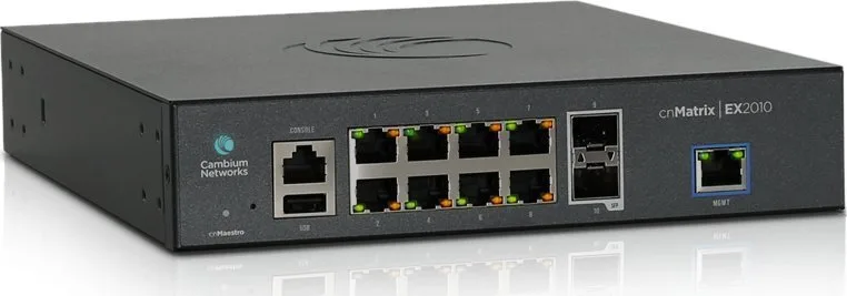 Cambium Networks cnMatrix EX2010 Unmanaged L2 Switch με 8 Θύρες Gigabit (1Gbps) Ethernet και 2 SFP Θύρες Cambium Networks cnMatrix EX2010 Unmanaged L2 Switch με 8 Θύρες Gigabit (1Gbps) Ethernet και 2 SFP Θύρες - Image 1