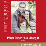 Canon PP-201 Φωτογραφικό Χαρτί Plus ΙΙ A3+ 275gr/m² για Εκτυπωτές Inkjet 20 Φύλλα (2311B021)