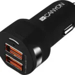 Canyon Φορτιστής Αυτοκινήτου 2.4A με Θύρες: 2xUSB Μαύρο Χρώμα CNE-CCA04B