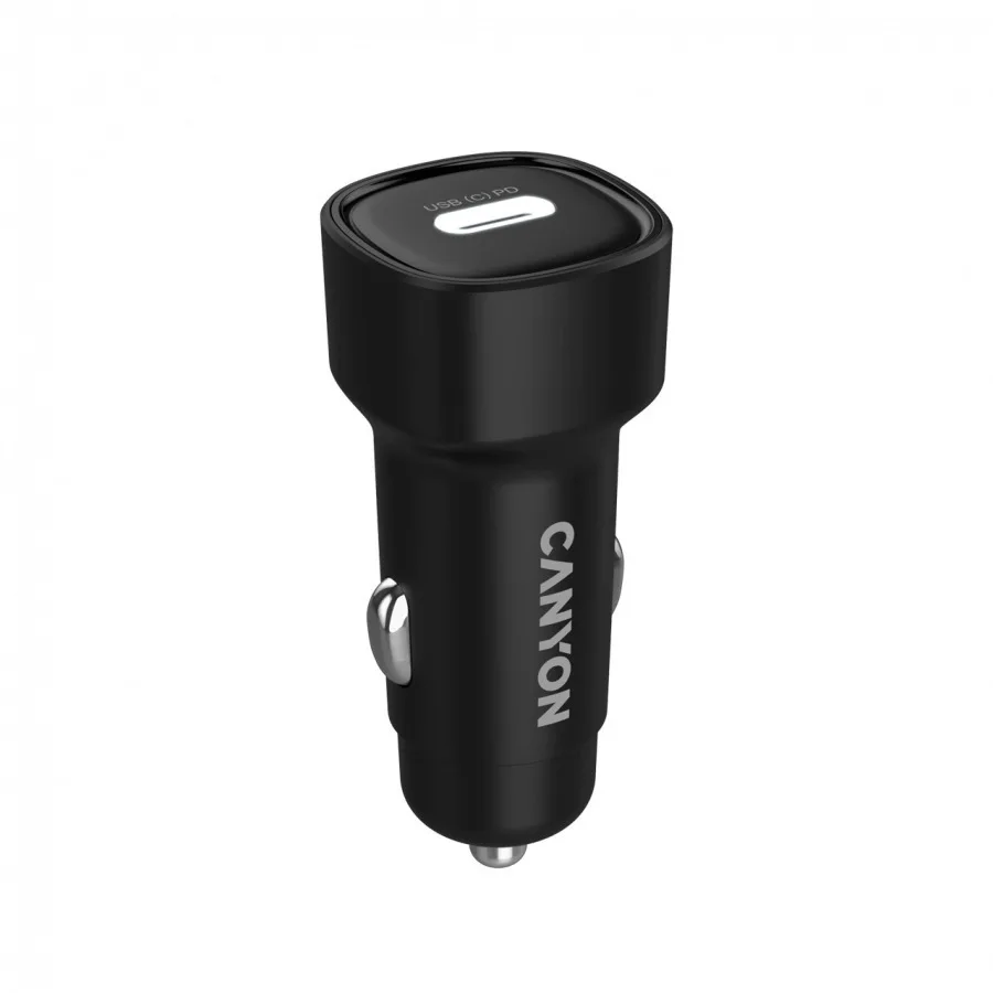 Canyon Φορτιστής Αυτοκινήτου 30W Γρήγορης Φόρτισης με μία Θύρα: 1xType-C Μαύρο Χρώμα CNE-CCABR2C Canyon Φορτιστής Αυτοκινήτου 30W Γρήγορης Φόρτισης με μία Θύρα: 1xType-C Μαύρο Χρώμα CNE-CCABR2C - Image 1