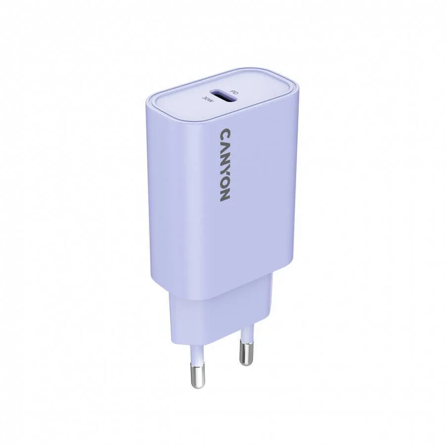 Canyon Φορτιστής Χωρίς Καλώδιο με Θύρα USB-C 30W Power Delivery Μωβ (OnCharge) Canyon Φορτιστής Χωρίς Καλώδιο με Θύρα USB-C 30W Power Delivery Μωβ (OnCharge) - Image 1