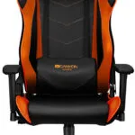 Canyon Deimos Καρέκλα Gaming Δερματίνης με Ρυθμιζόμενα Μπράτσα Πορτοκαλί